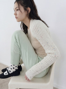 knits market 20Ac 亮片假袖子围巾毛织围巾针织围巾S9