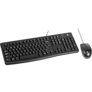 Logi 罗技 MK120 有线键鼠套装 USB 防泼溅 K120 键盘 M100r 鼠标
