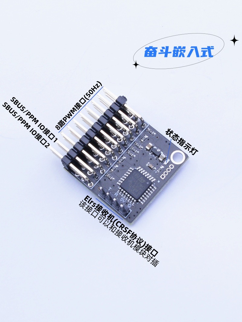 奋斗航模FPV无人机 遥控/接收机/ELRS/CRSF/PWM/SBUS/PPM协议互转 模玩/动漫/周边/娃圈三坑/桌游 航模/直升机/飞机模型 原图主图