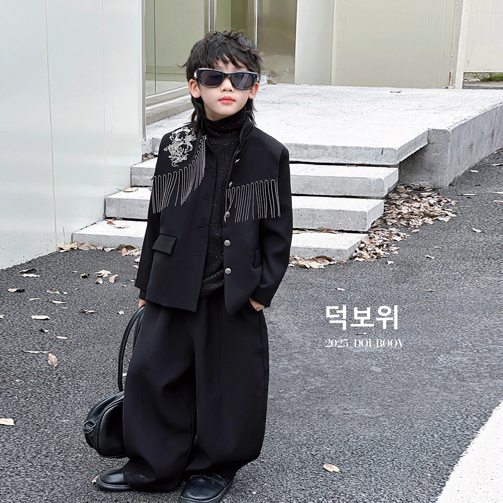 男童中式链条西服礼服