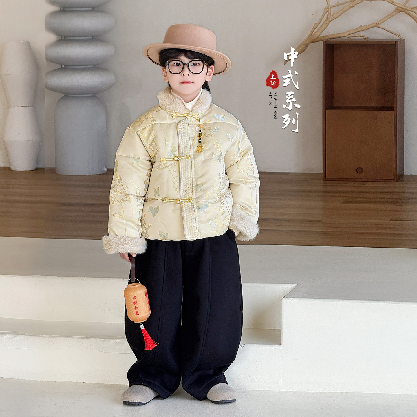 儿童新中式冬季棉服2025新款男童加厚立领盘扣外套刺绣棉袄外套潮,童装/婴儿装/亲子装,唐装,淘宝优惠券,粉丝福利购,淘宝优惠卷