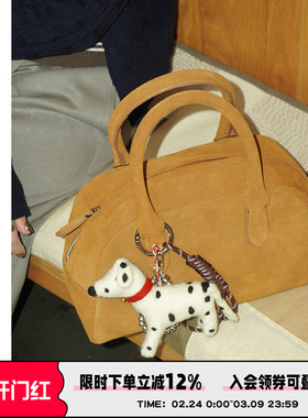 AbbottVINTAGE【波士顿包】原创设计磨砂牛皮手提包秋冬新款2025