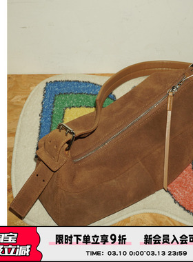 AbbottVINTAGE【腊肠包】牛皮女包磨砂长款托特包简约复古单肩