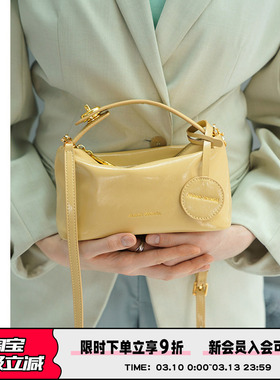 AbbottVINTAGE【小便当包】复古小众牛皮休闲枕头包单肩斜挎女包