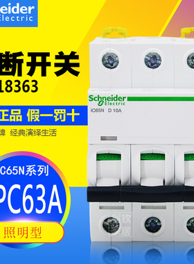 施耐德断路器IC65N 1P 2P 3P 4P小型断路器空气开关IC65N 1P C10A