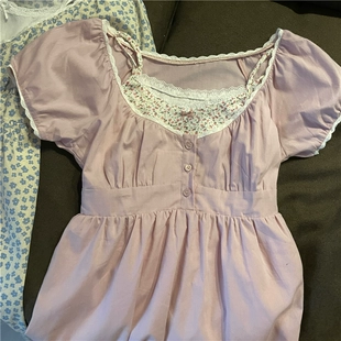 新款 温柔甜美两件套连衣裙女 少女感短袖 PinkstarShop夏季 短袖 修身