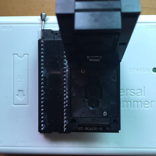 bga130烧录座pos机mcp翻盖式