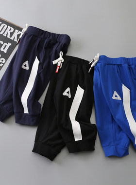 男童纯棉休闲运动七分裤夏季新品