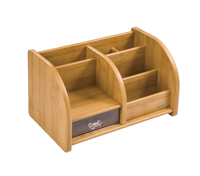 金隆兴笔筒 C2031 木质竹纹 桌面遥控器收纳盒 办公整理盒储物箱