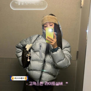 H430121625 韩版25冬新郑秀晶金冬天同款休闲轻量排骨羽绒服5