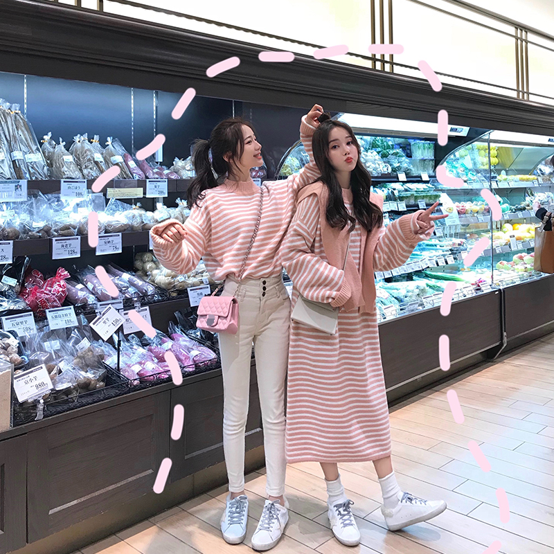 ɺɺ ÇﶬÕëÖ¯ÉÀÅ®´òµ×ȹ×Ó¹ëÃÛ×°Öг¤¿î¹ýÏ¥Ì×Í·ÌõÎÆÃ«ÒÂÁ¬ÒÂȹ