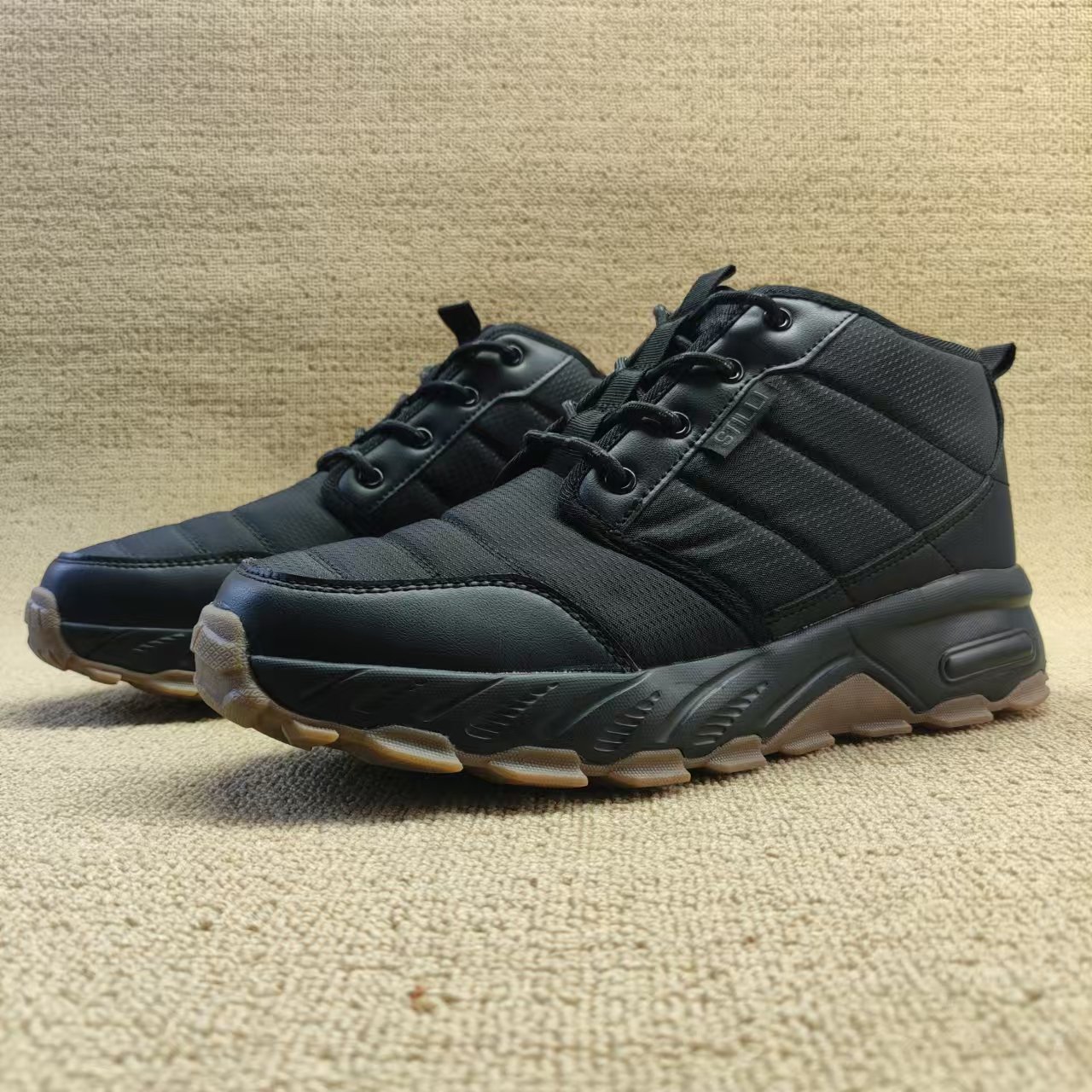 男士加绒保暖防滑帆布鞋面橡胶大底冬季棉鞋中邦气垫耐磨雪地靴男