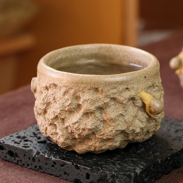 宜兴原矿紫砂青段精品茶具蜗牛供春品茗杯主人杯名家纯手工小杯