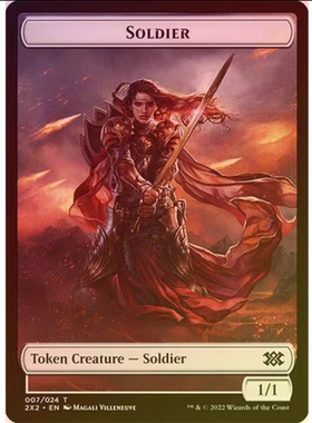 【莎莎的小窝】万智牌 2X2 07 token 衍生物  士兵 英文平