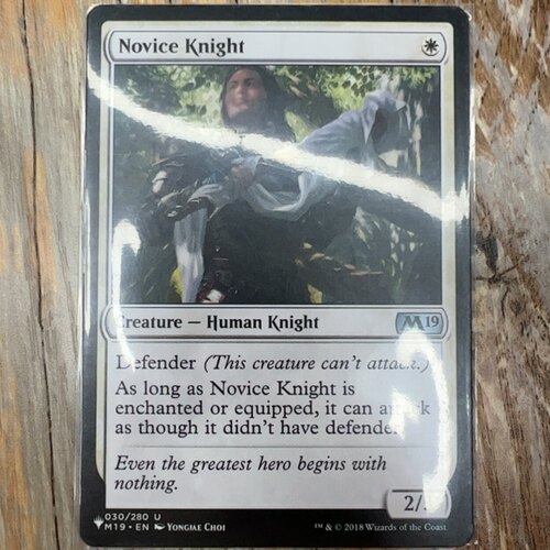 【莎莎的小窝】万智牌 list M19 30 新手骑士 Novice Knight-y
