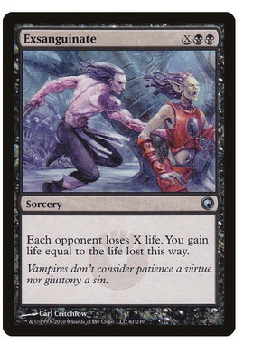 【莎莎的小屋【】万智牌 放干鲜血 Exsanguinate 银 黑