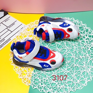 迪呢呢春秋款男童休闲潮牌篮球鞋魔术贴小童跑步鞋3107