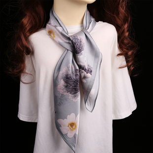 70cm方形真丝方巾丝巾女大方巾桑蚕丝围巾正方形韩国百搭中小领巾