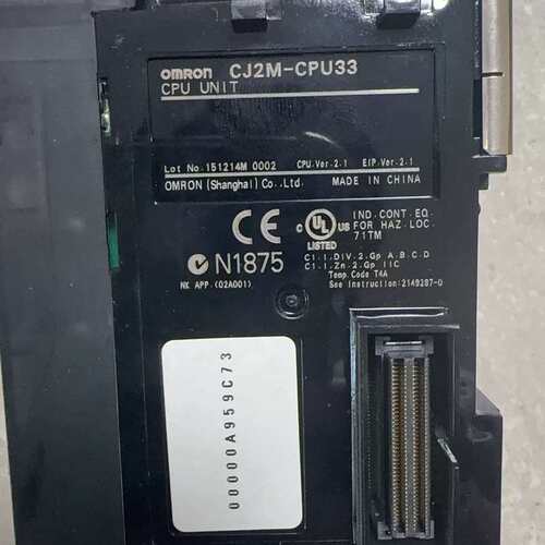 议价欧姆龙CJ2M-CPU33 PLC模块，几乎全新，功能完好。