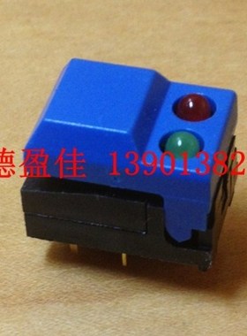 电子开关台湾宏聚原装按键开关蓝色双灯3V复位轻触开关PB86-A1