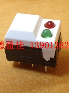 电子开关台湾宏聚原装按键开关白色双灯3V复位轻触开关PB86-A1