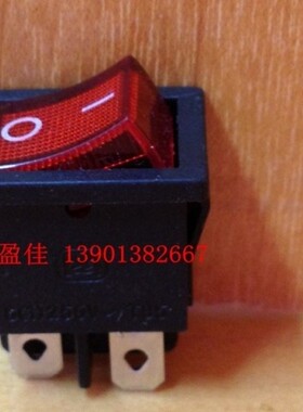船型开关4脚带灯红色220V翘板开关电子电源乒乓开关KCD1-104