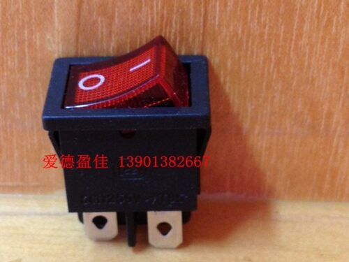 船型开关4脚带灯红色220V翘板开关电子电源乒乓开关KCD1-104