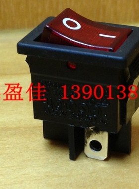 台湾新进SCI船型开关 3脚带灯红色220V翘板开关 电源开关R13-73