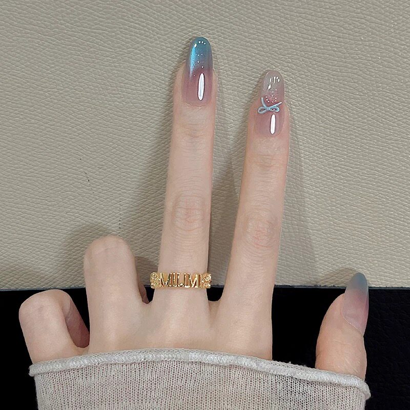 【梦幻糖果】彩色渐变猫眼短款显白高级感纯手工穿戴甲