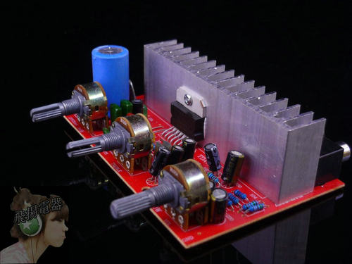 YTDA7377数字功放板 AB类双声道立体声12V DIY车载功放模块40W*2