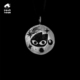 ooohhooo手作纯手工雕刻银币项坠吊坠坠子复古小猫纯银饰品原创
