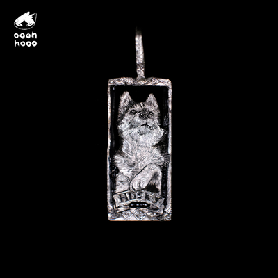 ooohhooo定制宠物项坠手工雕金