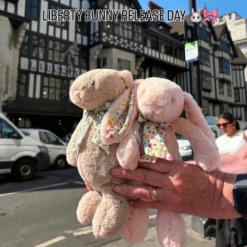 jellycat&liberty伦敦限量联名花布耳邦尼兔毛绒玩偶公仔生日礼物