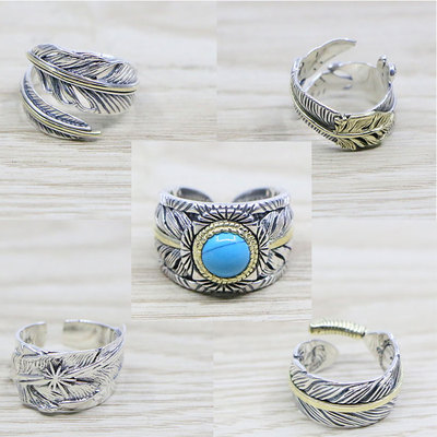 高桥吾郎纯银活口饰品炫酷风戒指