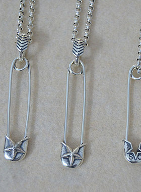 纯银别针饰品韩国原宿风毛衣链