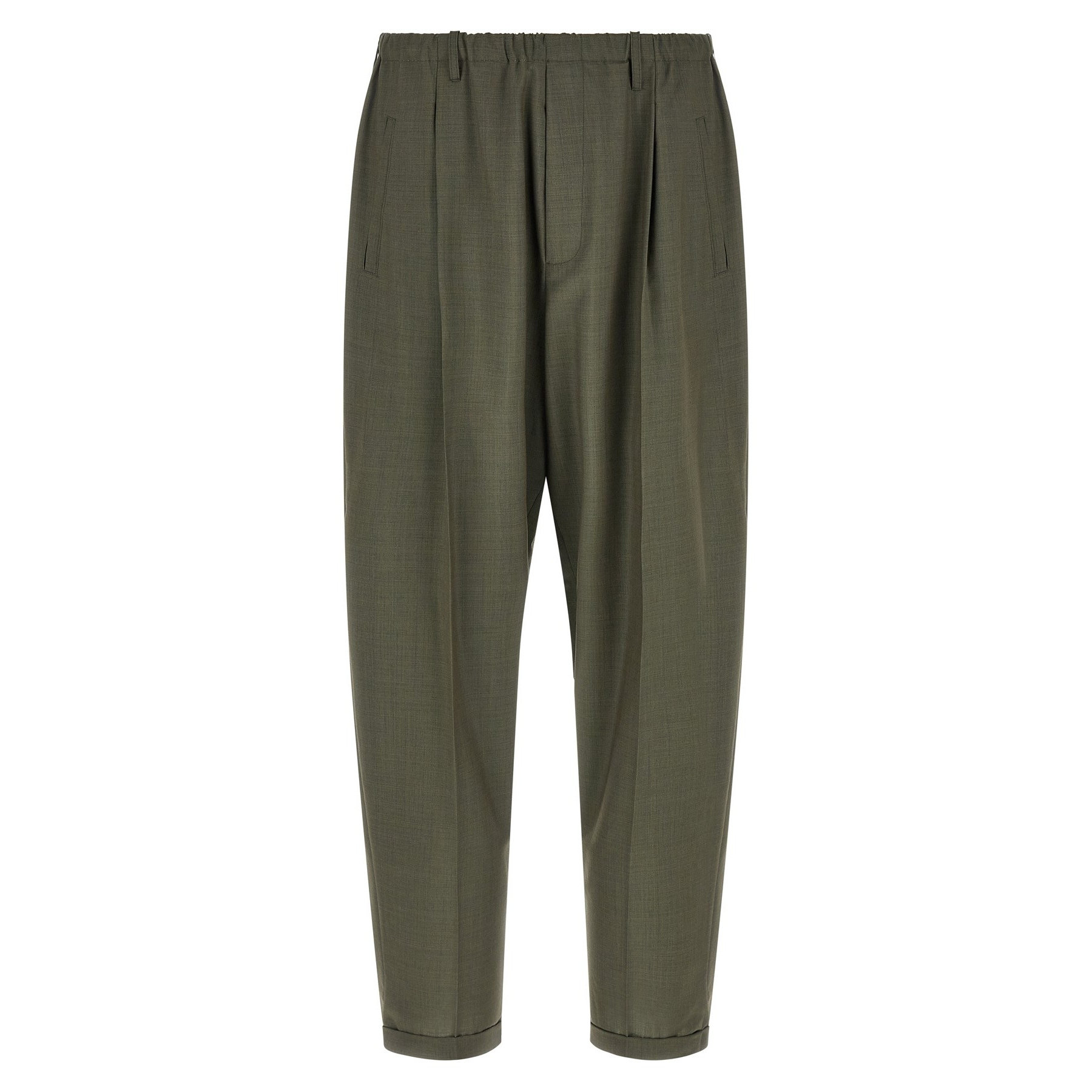 MAGLIANO 男士绿色初剪羊毛松紧腰长裤 26春夏新款意大利代购正品