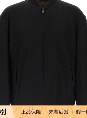 THE ROW 男士黑色fenn羊毛飞行员双面穿夹克25秋冬新款意大利代购