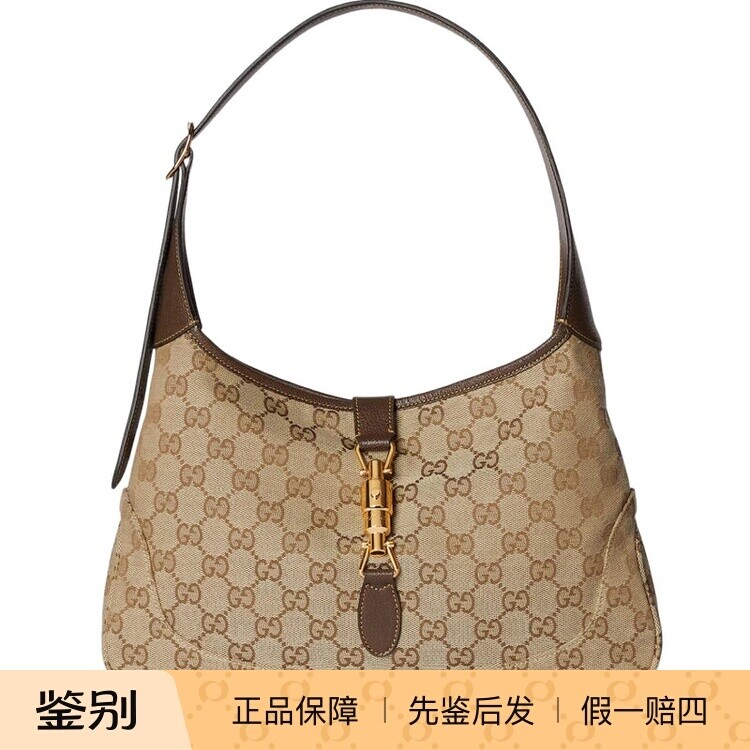 GUCCI 古驰女士jackie 1961 中号帆布单肩包26秋冬新款意大利代购