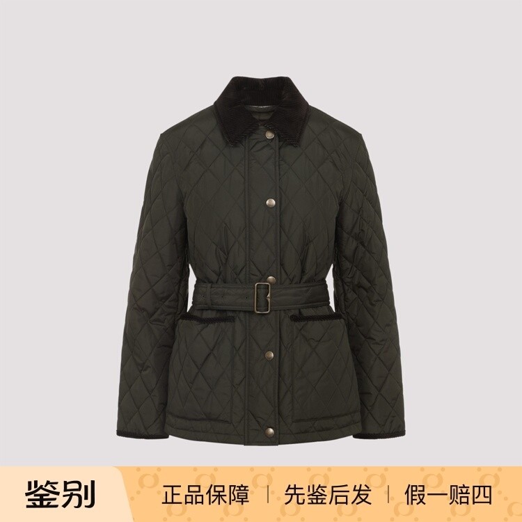 BURBERRY 博柏利女士翻领菱格填充外套8110377 25秋冬 意大利代购