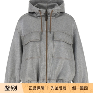 26早春新意大利代购 女士灰色棉尼连帽外套BC Cucinelli Brunello