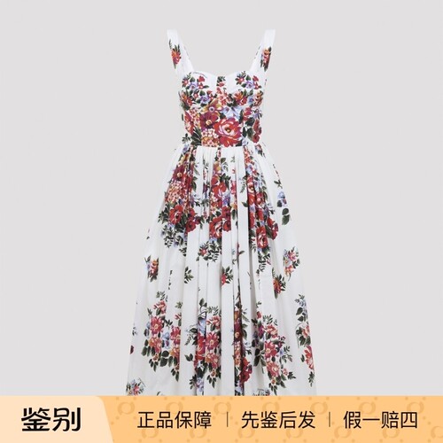 DOLCE & GABBANA 棉质印花衬衫DG连衣裙 26早春新款 意大利代购正