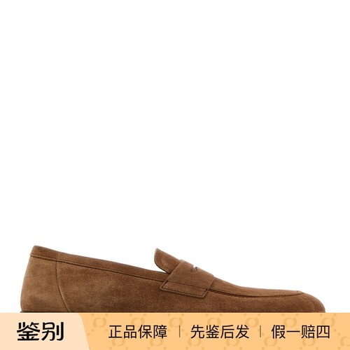 BRUNELLO CUCINELLI 男士棕色麂皮 bc乐福鞋26早春新款意大利代购
