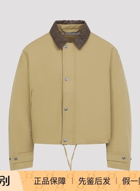 ACNE STUDIOS男士米色棉质皮领工装夹克外套26早春新款意大利代购