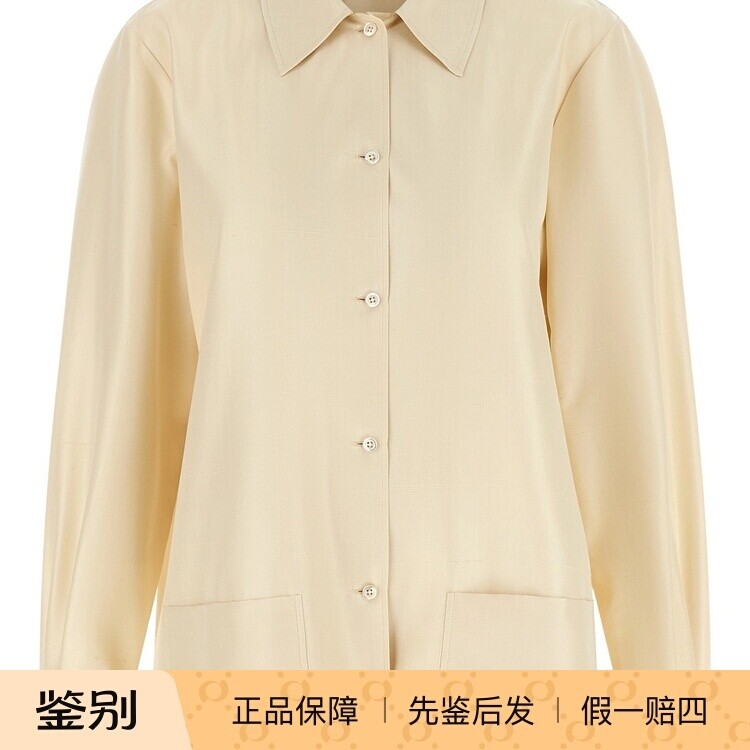 THE ROW 女士lucetta 米白色真丝长袖衬衫 26春夏新款 意大利代购