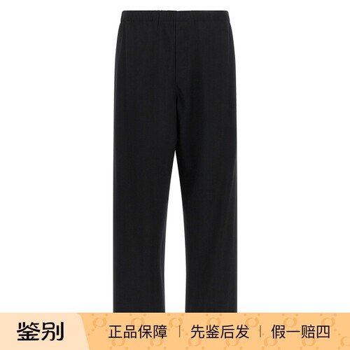 THE ROW 男士 黑色Pascale 羊毛长裤 26秋冬新款 意大利代购 正品