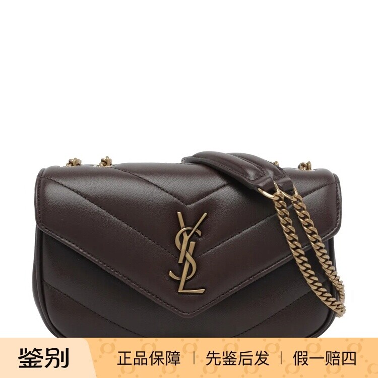 Saint Laurent 圣罗兰YSL 女士棕色迷你loulou包26秋冬意大利代购