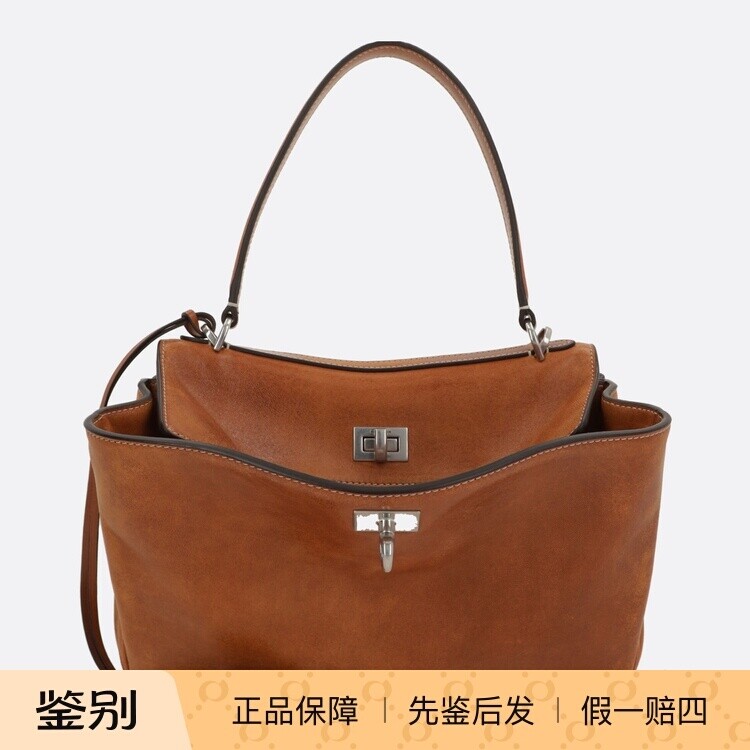 BALENCIAGA 女士棕色真皮rodeo S小号单肩包26早春新款意大利代购