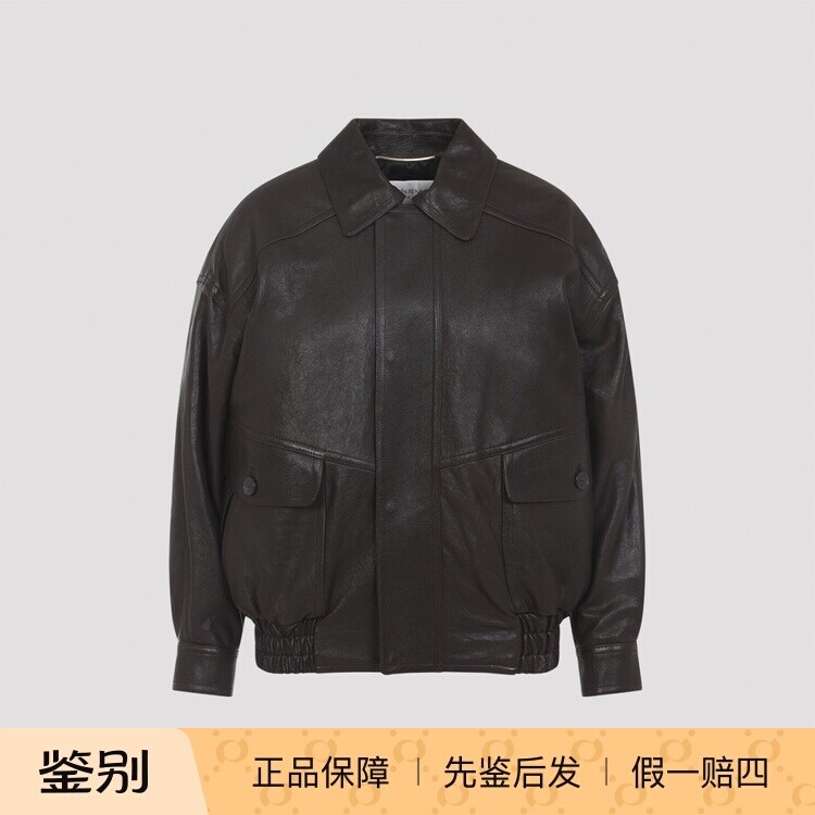 SAINT LAURENT 圣罗兰YSL 女士棕色皮衣 2026早春新款 意大利代购