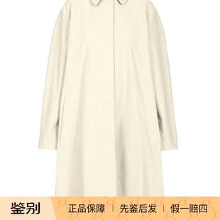 THE ROW 女士pluma 白色棉羊绒单排扣风衣2025秋冬新款意大利代购