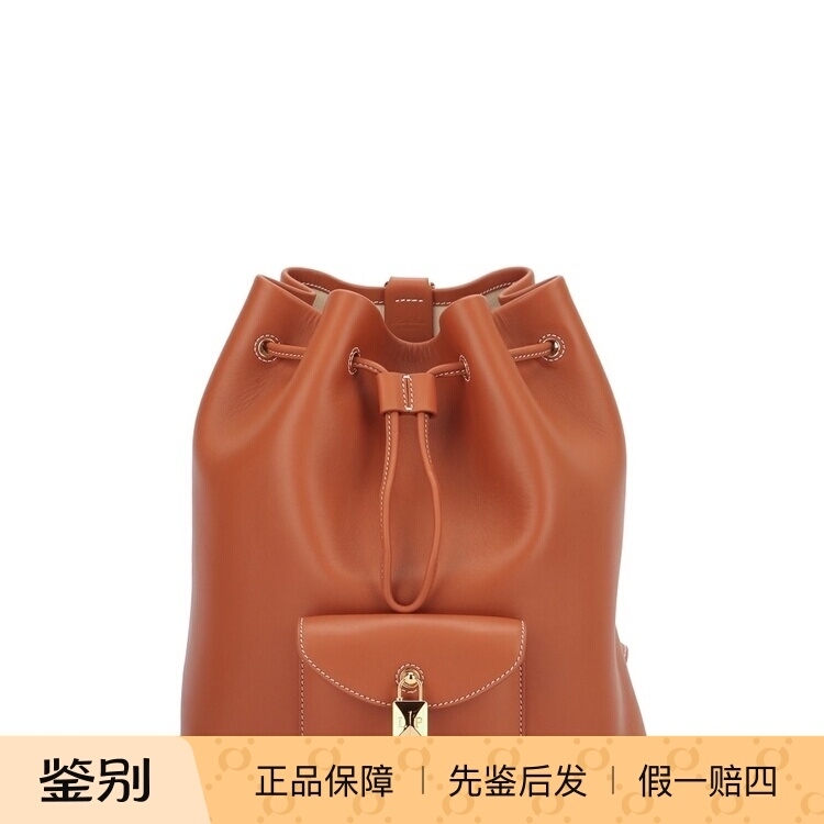 LORO PIANA 女extra drawstring L27 真皮双肩包25早秋意大利代购
